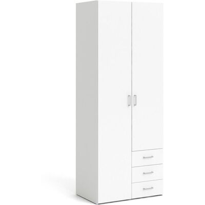 Šatní skříň Bolmen - 77cm, 2 dveře, Bílá Šatní skříň Bolmen - 77cm, 2 dveře, Bílá