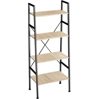 TecTake Žebříkový regál Newcastle industrial 57,5 × 35,5 × 139 cm, hnědý TecTake Žebříkový regál Newcastle industrial 57,5 × 35,5 × 139 cm, hnědý