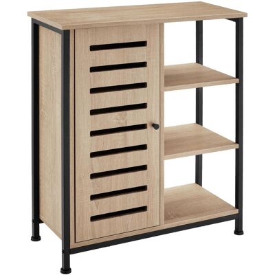TecTake Komoda 71 × 32 × 82 cm - Industrial světlé dřevo, dub Sonoma, pant dveří vlevo TecTake Komoda 71 × 32 × 82 cm - Industrial světlé dřevo, dub Sonoma, pant dveří vlevo