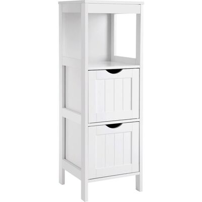 VASAGLE Koupelnový regál s úložnými boxy, bílý, 3 patra 30 × 89 × 30 cm VASAGLE Koupelnový regál s úložnými boxy, bílý, 3 patra 30 × 89 × 30 cm