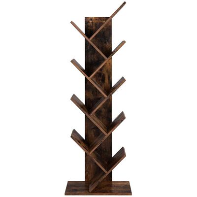 VASAGLE Knihovna stojanová 8 pater, rustikální, regál na knihy 50 × 25 × 141,5 cm VASAGLE Knihovna stojanová 8 pater, rustikální, regál na knihy 50 × 25 × 141,5 cm