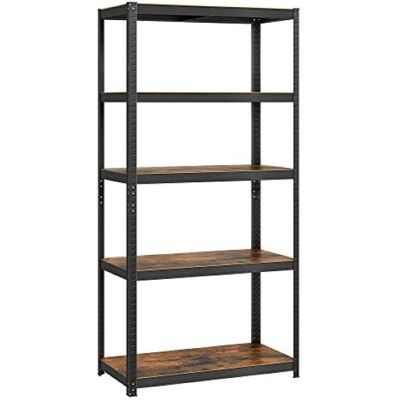 SONGMICS Regál 5 polic, industriální, 180 × 90 × 40 cm, hnědočerný SONGMICS Regál 5 polic, industriální, 180 × 90 × 40 cm, hnědočerný