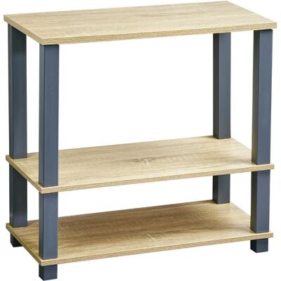 Kesper Regál policový Blue – 3 police, plast, MDF, 60 × 58,5 × 29,5 cm Kesper Regál policový Blue – 3 police, plast, MDF, 60 × 58,5 × 29,5 cm