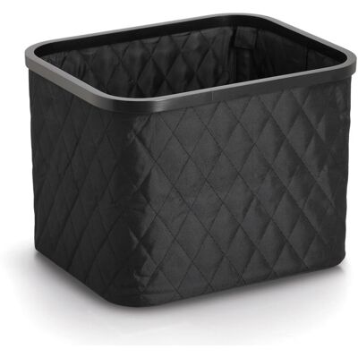 ZELLER Úložný koš černý, polyester, bambus 40,5 × 33 × 30 cm ZELLER Úložný koš černý, polyester, bambus 40,5 × 33 × 30 cm