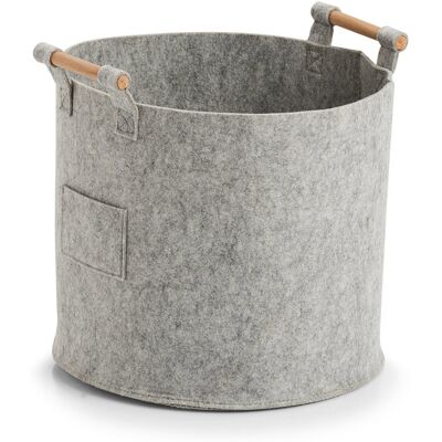 ZELLER Úložný box filcový kulatý 35 × 32,5 cm, světle šedý ZELLER Úložný box filcový kulatý 35 × 32,5 cm, světle šedý