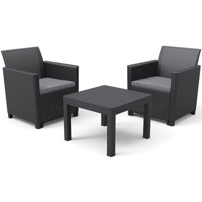 KETER Set zahradního nábytku CLAIRE balcony, grafit KETER Set zahradního nábytku CLAIRE balcony, grafit