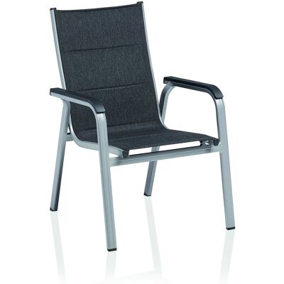 Kettler Basic Plus Padded Hliníkové křeslo stříbrné/antracit Kettler Basic Plus Padded Hliníkové křeslo stříbrné/antracit