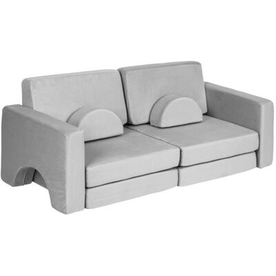EcoToys TMSRT-15 Modulární skládací pohovka, dvoumístná, 10 polštářů, šedá EcoToys TMSRT-15 Modulární skládací pohovka, dvoumístná, 10 polštářů, šedá