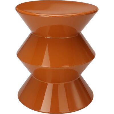 Home Styling Collection Stolek sloupec GISA, kovový, průměr 31 cm, oranžový Home Styling Collection Stolek sloupec GISA, kovový, průměr 31 cm, oranžový