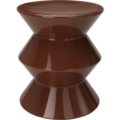 Home Styling Collection Stolek sloupec GISA, kovový, průměr 31 cm, tmavě hnědý Home Styling Collection Stolek sloupec GISA, kovový, průměr 31 cm, tmavě hnědý