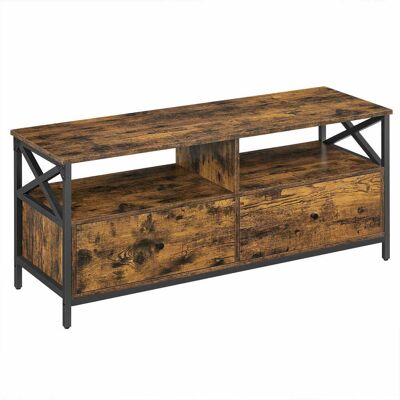 Songmics Vasagle Nuros TV stolek 120 cm, hnědý/černý Songmics Vasagle Nuros TV stolek 120 cm, hnědý/černý