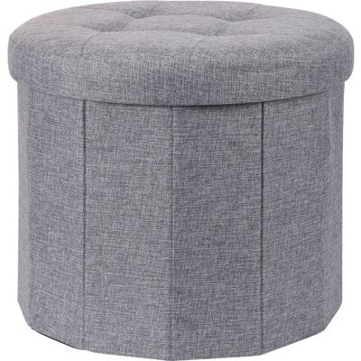 Home Styling Collection Pouf s prošívaným sedlem OTTOMAN, 45 × 39 cm, šedý Home Styling Collection Pouf s prošívaným sedlem OTTOMAN, 45 × 39 cm, šedý