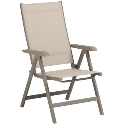 Kettler Basic Plus Polohovací hliníkové křeslo taupe/béžové Kettler Basic Plus Polohovací hliníkové křeslo taupe/béžové