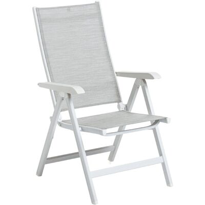 Kettler Basic Plus Polohovací hliníkové křeslo bílé/světle šedé Kettler Basic Plus Polohovací hliníkové křeslo bílé/světle šedé