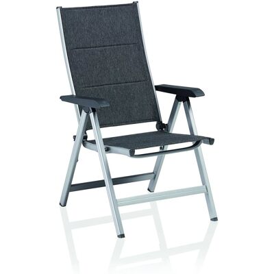 Kettler Basic Plus Padded Polohovací hliníkové křeslo stříbrné/antracit Kettler Basic Plus Padded Polohovací hliníkové křeslo stříbrné/antracit