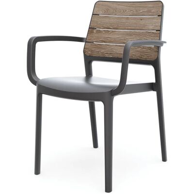 Keter DECO PORTO s područkami - walnut / grafit Keter DECO PORTO s područkami - walnut / grafit
