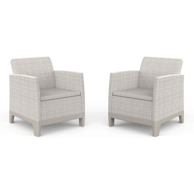 Keter SCANDI FORMA DUO SET - pebble grey / soft beige Keter SCANDI FORMA DUO SET - pebble grey / soft beige