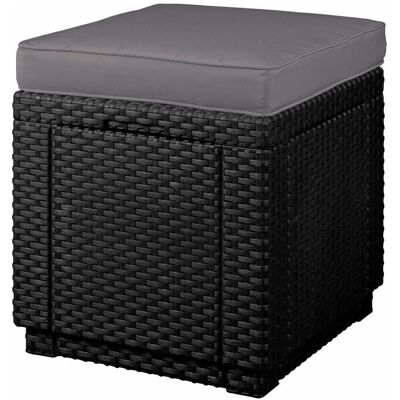 KETER Zahradní stolička CUBE - taburet, grafit KETER Zahradní stolička CUBE - taburet, grafit