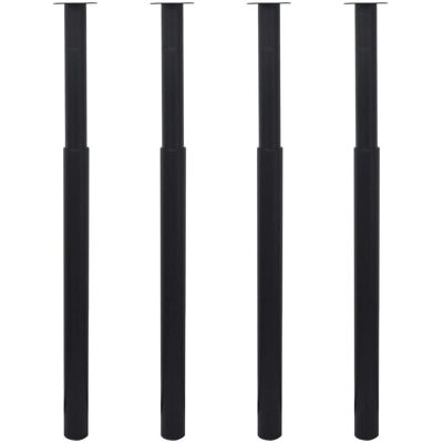 SHUMEE Teleskopické nohy ke stolu 4 ks černé 710 mm–1 100 mm 3051488 SHUMEE Teleskopické nohy ke stolu 4 ks černé 710 mm–1 100 mm 3051488