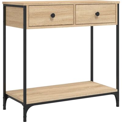 Shumee Konzolový stolek 75 × 34,5 × 75 cm, kompozitní dřevo, dub sonoma Shumee Konzolový stolek 75 × 34,5 × 75 cm, kompozitní dřevo, dub sonoma