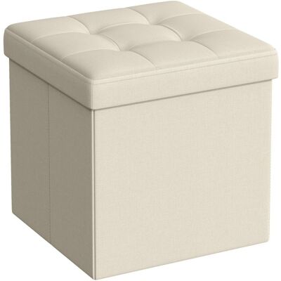 TEXTILOMANIE Taburet s úložným prostorem OTTOMAN 30 × 30 cm, krémový TEXTILOMANIE Taburet s úložným prostorem OTTOMAN 30 × 30 cm, krémový
