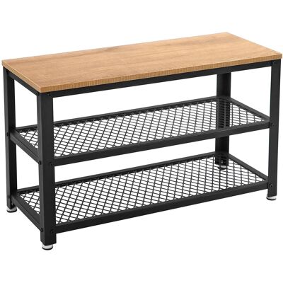Botníková lavice VASAGLE - Světle hnědá/Černá - 73cm - Sezení a Úložný prostor Botníková lavice VASAGLE - Světle hnědá/Černá - 73cm - Sezení a Úložný prostor