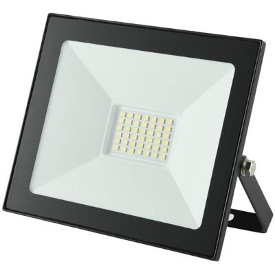 AVIDE Ultratenký LED reflektor černý 30 W 2400 lm, studená AVIDE Ultratenký LED reflektor černý 30 W 2400 lm, studená