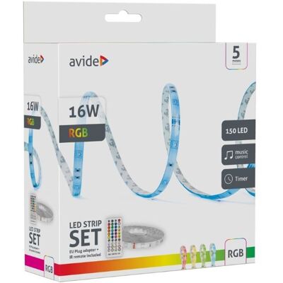 AVIDE ALSB5050RGBMU40-5M RGB LED Pásek - Hudební ovládání AVIDE ALSB5050RGBMU40-5M RGB LED Pásek - Hudební ovládání