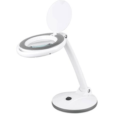 Rebel NAR0462-2 Stolní lampa s lupou 5D, 6 W, 450 lm, 6500 K, bílá Rebel NAR0462-2 Stolní lampa s lupou 5D, 6 W, 450 lm, 6500 K, bílá