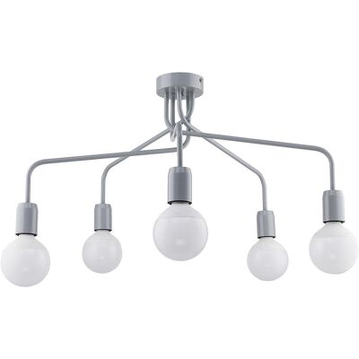 Jupiter 1675 - Lustr na tyči OLAF 5xE27/60W/230V šedá Jupiter 1675 - Lustr na tyči OLAF 5xE27/60W/230V šedá