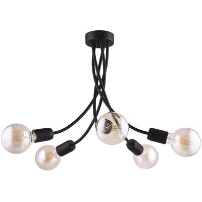Jupiter 1640 - Lustr na tyči LUCE 5xE27/60W/230V černá Jupiter 1640 - Lustr na tyči LUCE 5xE27/60W/230V černá