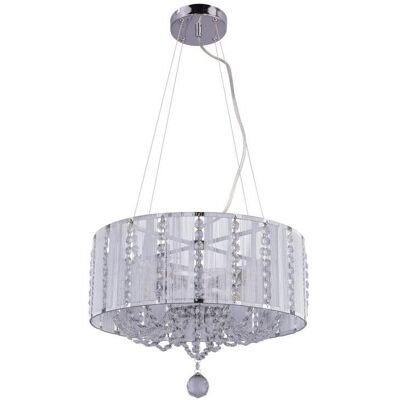 Visíací lampa Globo Walla - Kovové chromované 4 E14 Krystaly Visíací lampa Globo Walla - Kovové chromované 4 E14 Krystaly
