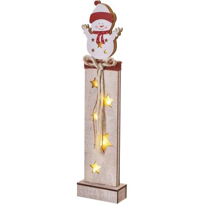Emos LED dekorace dřevěná – sněhulák, 46 cm, 2x AA, vnitřní, teplá bílá, časovač Emos LED dekorace dřevěná – sněhulák, 46 cm, 2x AA, vnitřní, teplá bílá, časovač