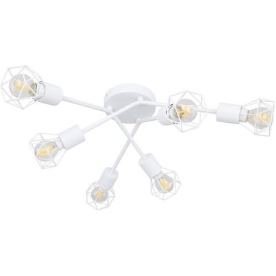 Kruhové svítidlo Globo Lighting Xara I z bílého kovu - 6 svítidel Kruhové svítidlo Globo Lighting Xara I z bílého kovu - 6 svítidel