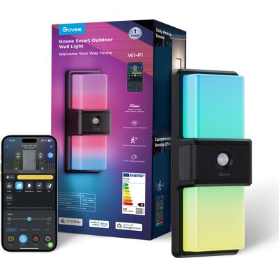 Govee RGBICWW Smart venkovní nástěnné světlo, Matter, 1500 lm Govee RGBICWW Smart venkovní nástěnné světlo, Matter, 1500 lm