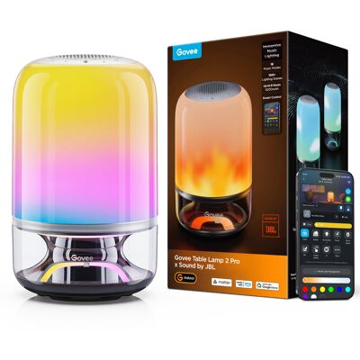 Govee Table Lamp 2 RGBW Akumulátorová lampa s reproduktorem - zvuk od JBL Govee Table Lamp 2 RGBW Akumulátorová lampa s reproduktorem - zvuk od JBL
