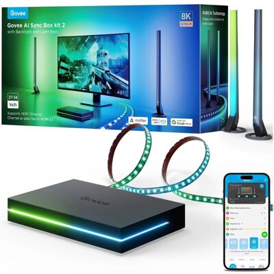 Govee AI Sync Box Kit 2 - Chytré osvětlení - Wi-Fi/Bluetooth Govee AI Sync Box Kit 2 - Chytré osvětlení - Wi-Fi/Bluetooth