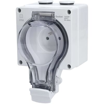 Solight Zásuvka IP66, vodotěsná a prachotěsná Solight Zásuvka IP66, vodotěsná a prachotěsná