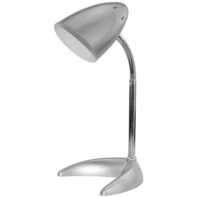 Avide Stolní lampa E27 stříbrná se základnou ve tvaru C Avide Stolní lampa E27 stříbrná se základnou ve tvaru C
