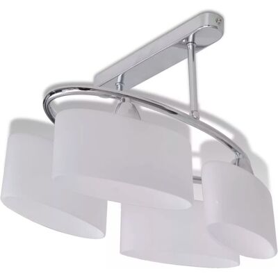 vidaXL Stropní lampa s elipsoidními skleněnými stínidly 4 E14 žárovky vidaXL Stropní lampa s elipsoidními skleněnými stínidly 4 E14 žárovky