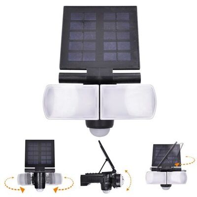 Solight LED solární osvětlení se senzorem, 8W, 600lm, Li-on, černá Solight LED solární osvětlení se senzorem, 8W, 600lm, Li-on, černá
