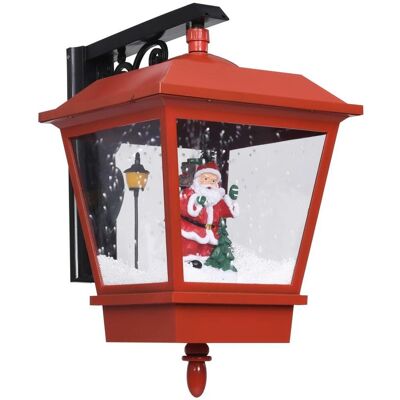 Shumee vánoční závěsná lampa LED světla a santa červená 40 × 27 × 45 cm Shumee vánoční závěsná lampa LED světla a santa červená 40 × 27 × 45 cm