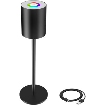 TECTAKE - Corly - Černá - RGB 7 barev - Stolní lampa TECTAKE - Corly - Černá - RGB 7 barev - Stolní lampa