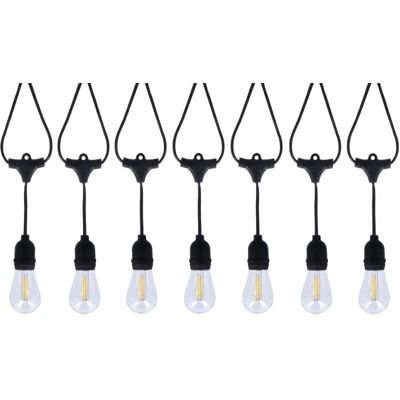 Tesla Lighting Tesla párty řetěz, 15LED, 13,5 m + 2 m, 11 režimů, 2700 + 6000 K, ovladač, timer Tesla Lighting Tesla párty řetěz, 15LED, 13,5 m + 2 m, 11 režimů, 2700 + 6000 K, ovladač, timer