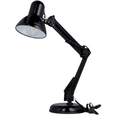 Tesla Lighting Tesla stolní retro lampička Tereza, E27, kovová, černá Tesla Lighting Tesla stolní retro lampička Tereza, E27, kovová, černá