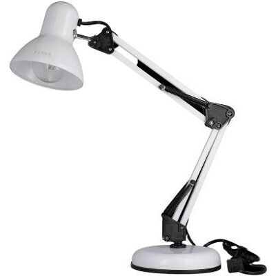Tesla Lighting Tesla stolní retro lampička Tereza, E27, kovová, bílá Tesla Lighting Tesla stolní retro lampička Tereza, E27, kovová, bílá