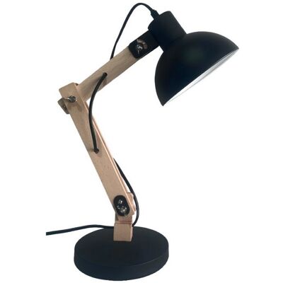 Tesla Lighting Tesla KATKA retro, E27, kovová/dřevěná, černá Tesla Lighting Tesla KATKA retro, E27, kovová/dřevěná, černá