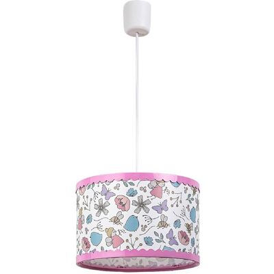 Rabalux Hanka dětské závěsné svítidlo E27/40 W/230 V, růžová barva Rabalux Hanka dětské závěsné svítidlo E27/40 W/230 V, růžová barva