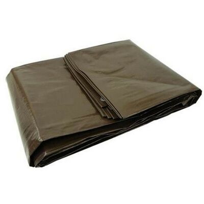GEKO Plachta PP/PE nepromokavá extra silná 200 g/m2, hnědá, 6 × 12 m GEKO Plachta PP/PE nepromokavá extra silná 200 g/m2, hnědá, 6 × 12 m