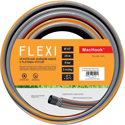 J.A.D. TOOLS Zahradní hadice FLEXI 1/2", šedo-oranžová, 20 m J.A.D. TOOLS Zahradní hadice FLEXI 1/2", šedo-oranžová, 20 m